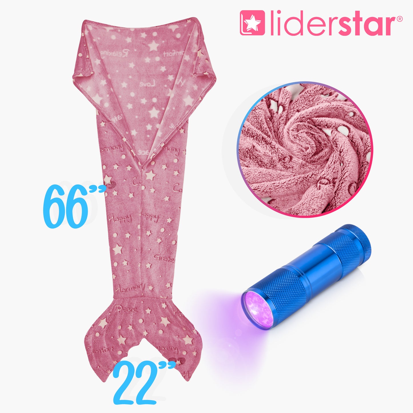 Glow In The Dark Mermaid Tail Blanket