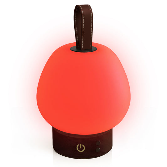 Red Light Sleep Lamp – 660nm Soft Sunset Glow, Cordless Rechargeable,Timer 30/60 Min, Dimmable Sleep Light, Zero Blue Light, Portable Night Lamp for Bedroom, Nordic Design.
