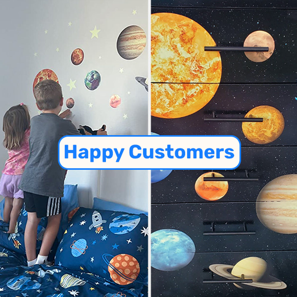 Glow In The Dark Solar System and Stars Wall Stickers