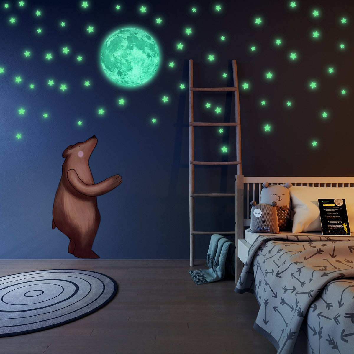 Glow In The Dark Moon and Stars