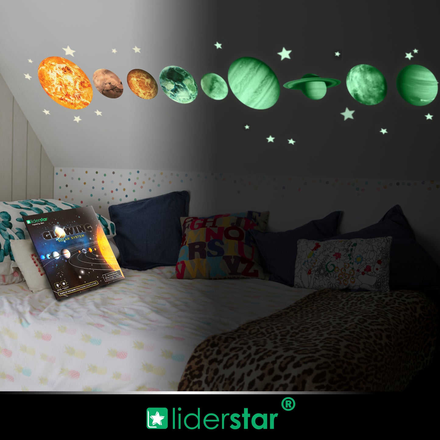 Glow In The Dark Solar System and Stars Wall Stickers