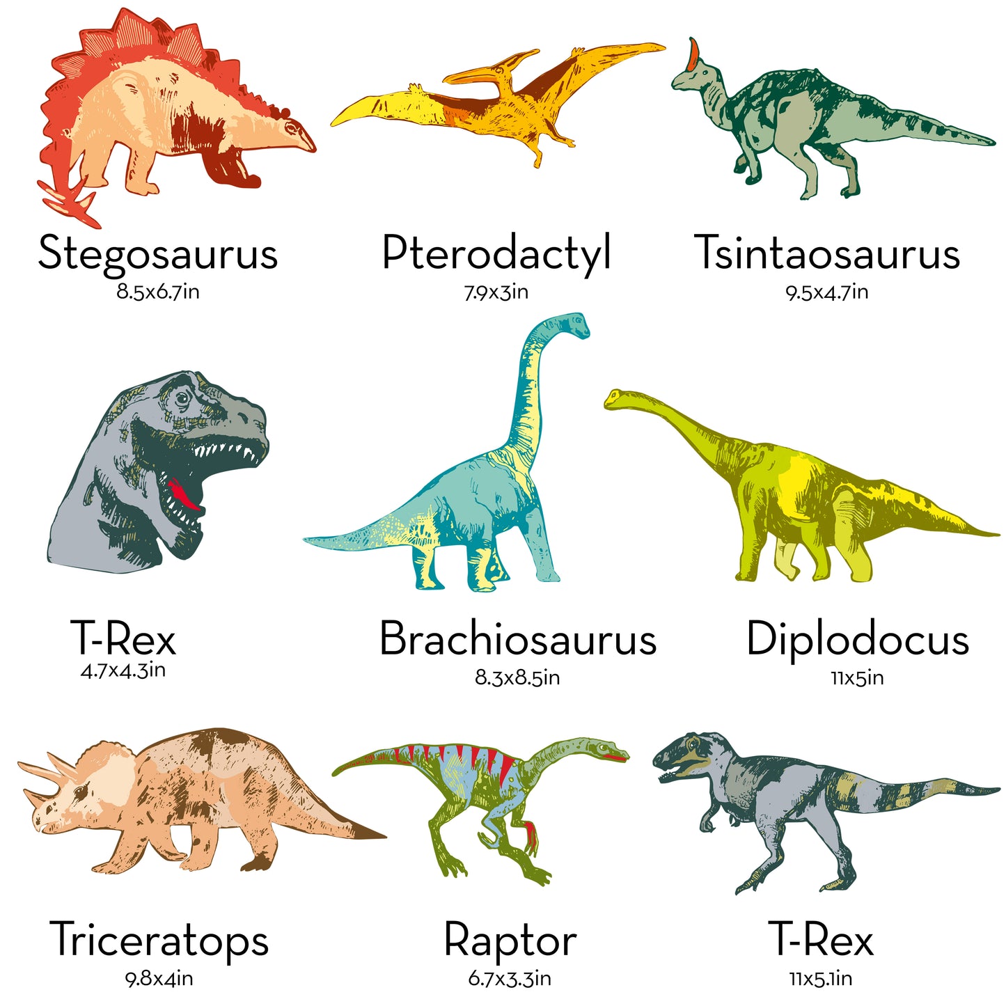 Glow In The Dark Dinosaurs Wall Stickers
