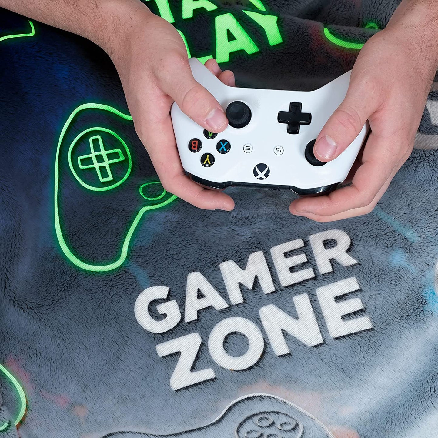 Glow in the Dark Gamer Throw Blanket