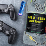 Glow in the Dark Gamer Throw Blanket