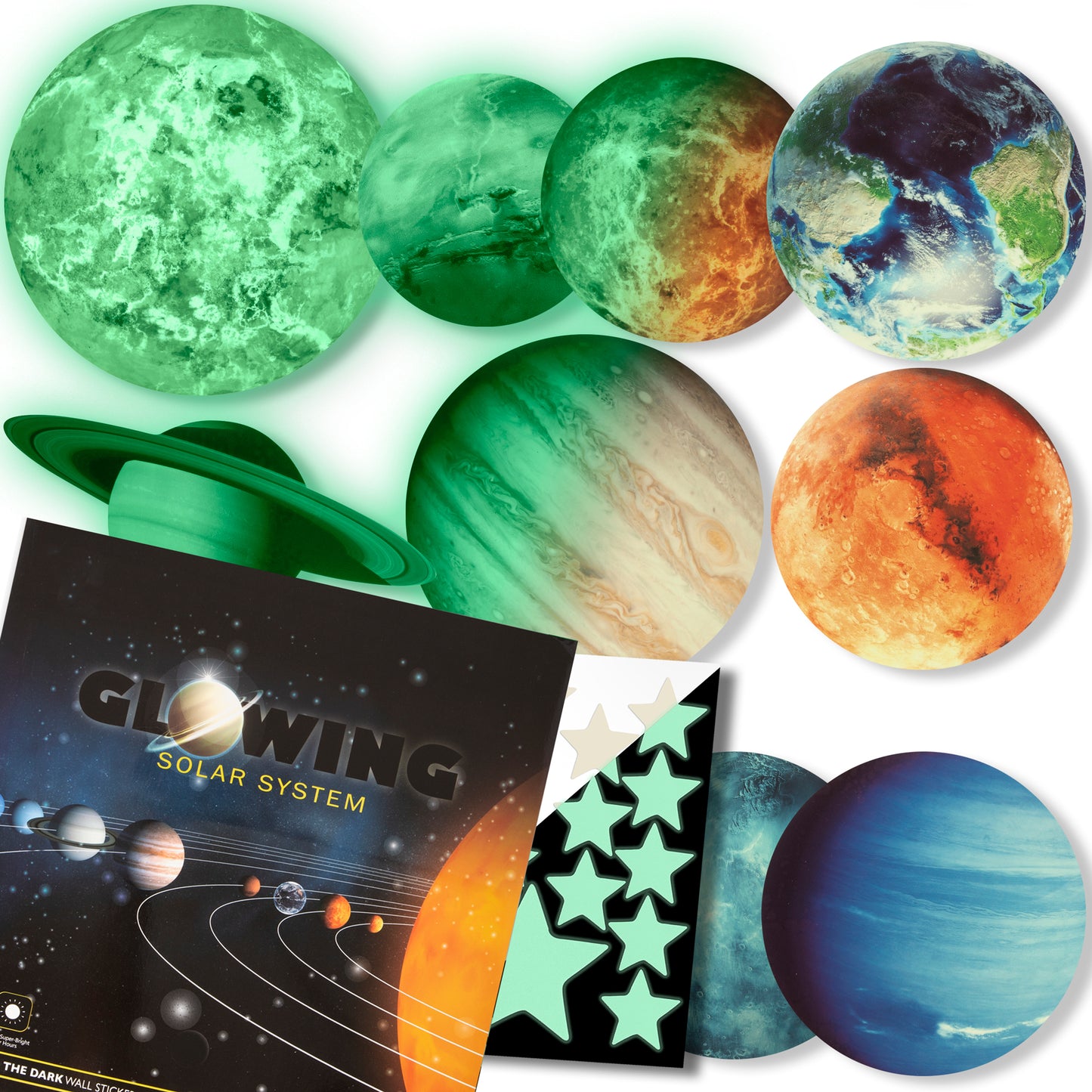 Glow In The Dark Solar System and Stars Wall Stickers