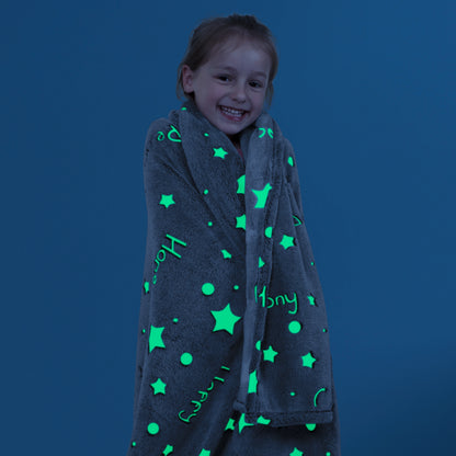 Glow-in-the-Dark Pink Throw Blanket – 50 x 60 in