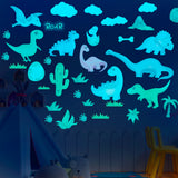 Glow in the Dark Blue Dinosaur Wall Stickers