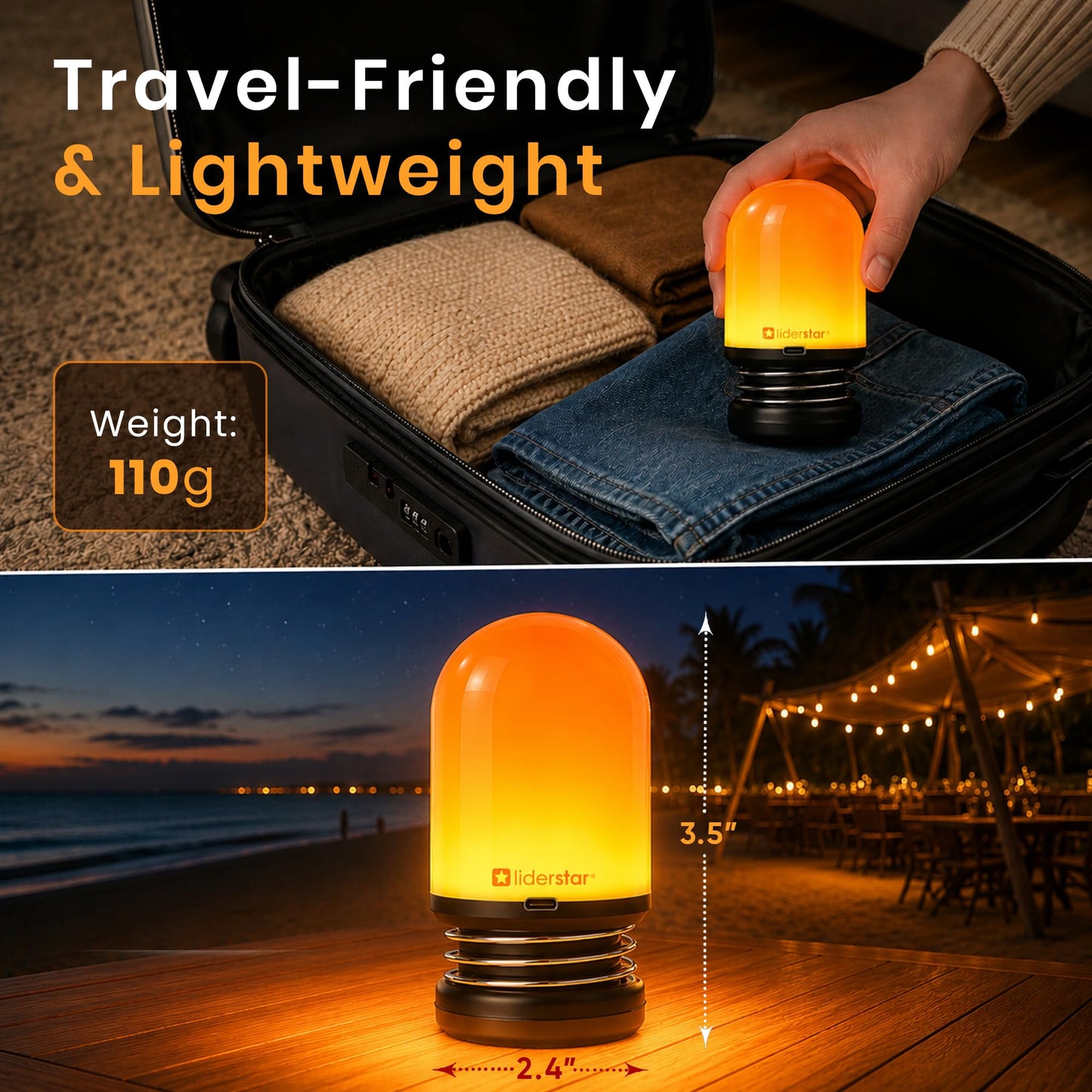 Red Light Night Light for Sleep, 3 Light Modes in One Lamp, Amber Light, Red Light & Dual Light, Rechargeable Dimmable Bedside Reading Lamp, Portable Night Light for Bedroom & Nursery