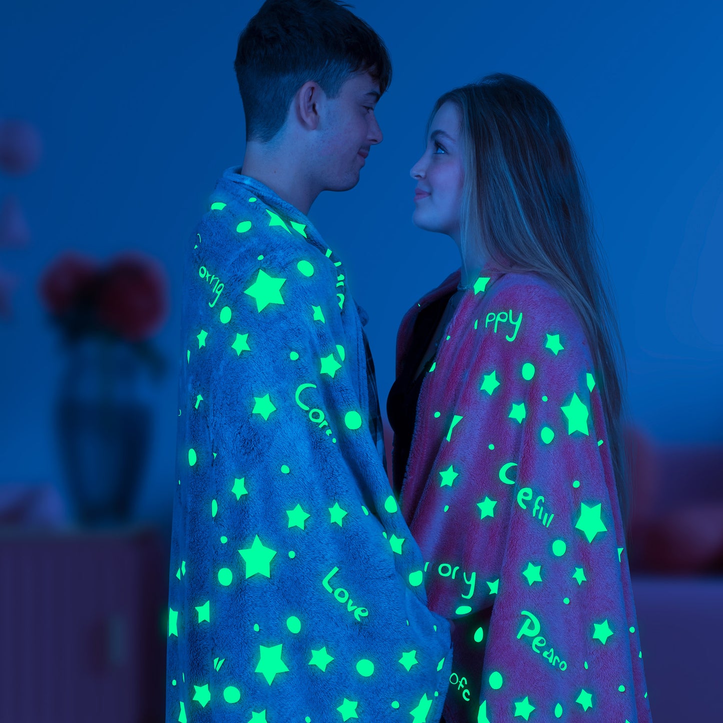 Glow-in-the-Dark Pink Throw Blanket – 50 x 60 in