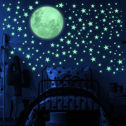 Glow In The Dark Moon and Stars