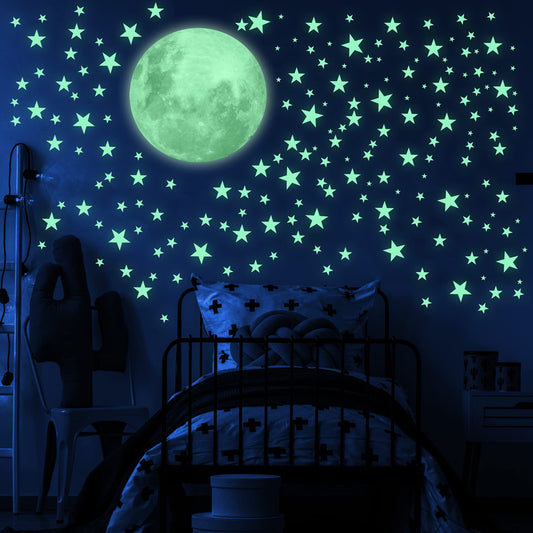 Glow In The Dark Moon and Stars