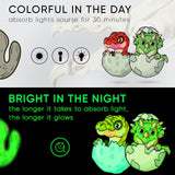 Glow in the Dark Baby Dinosaur and Footprints Stickers